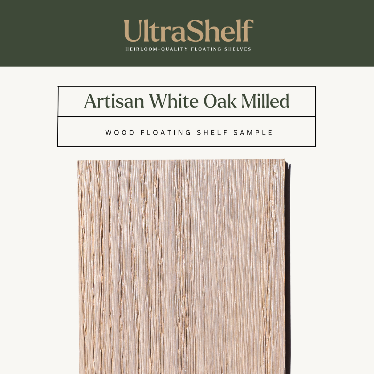 Textured Artisan White Oak Shelf