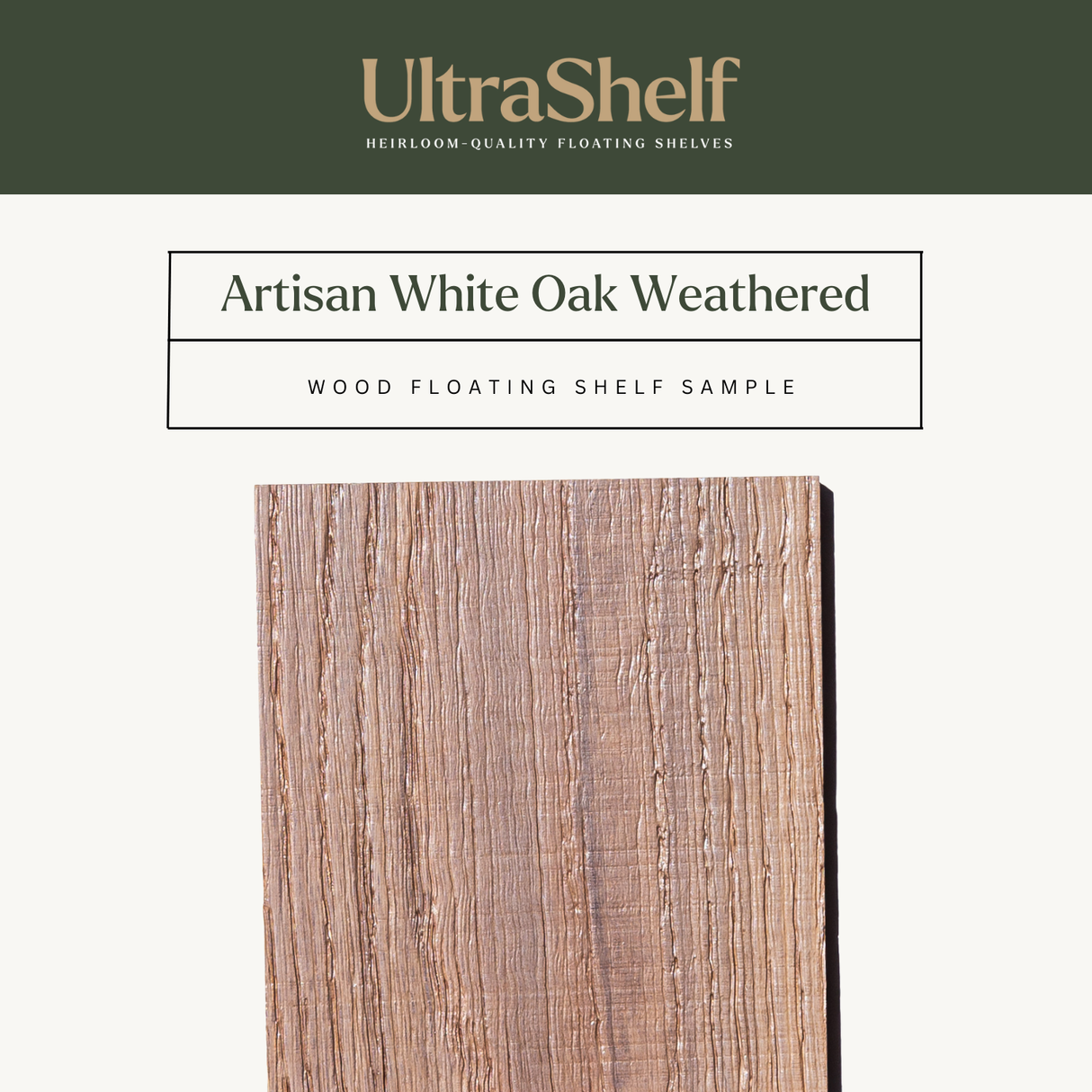 Textured Artisan White Oak Shelf