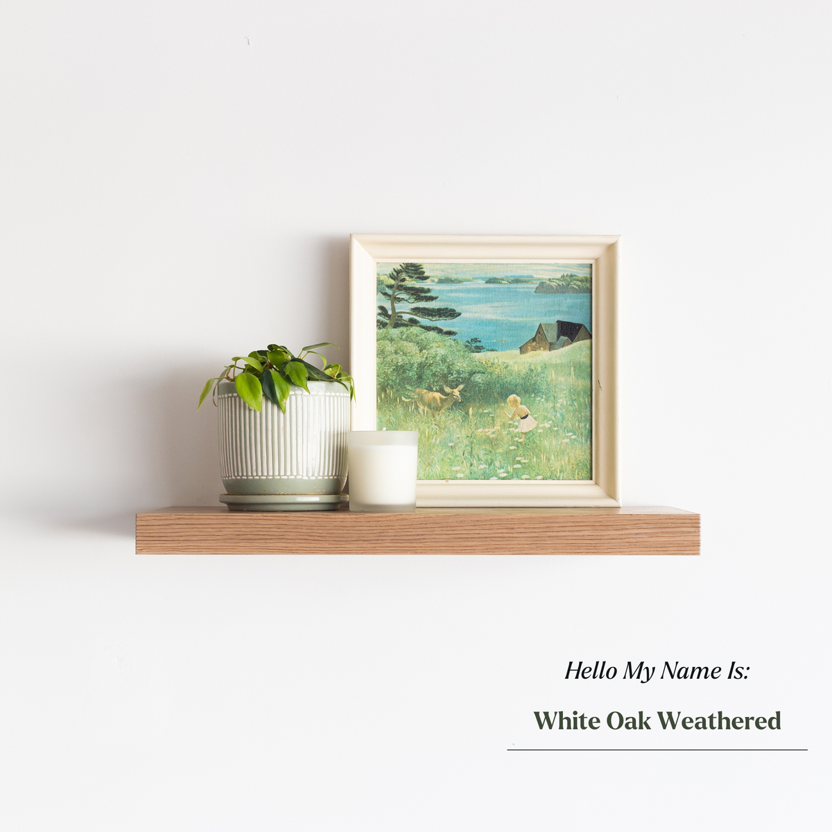 Textured White Oak Floating Shelf | Solid Wood, 4 Surfaces – MD ...